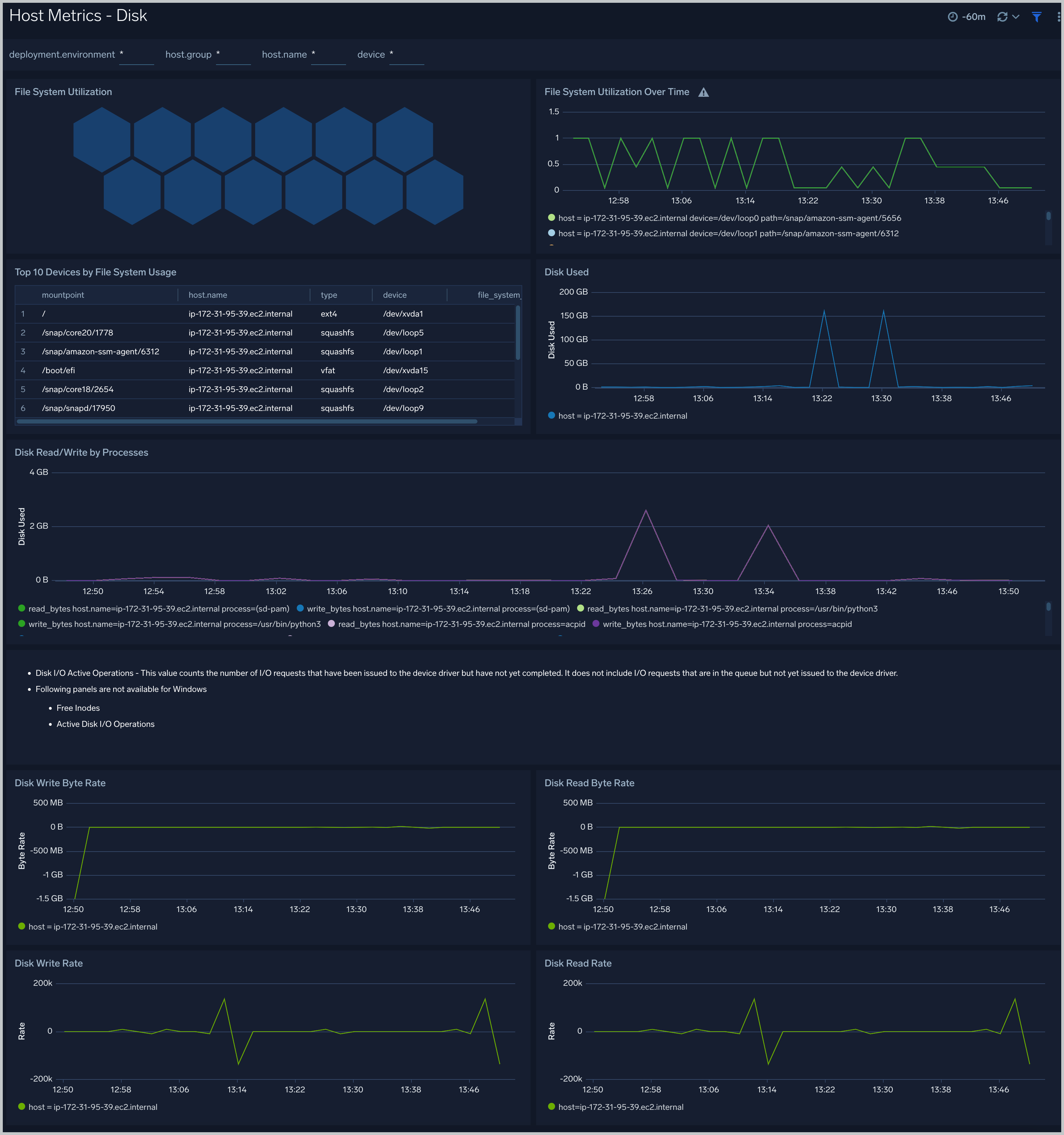 Host Metrics - Disk